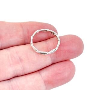 Vintage Sterling Silver 925 Twisted Band Ring Size 7.5